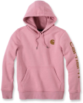 CARHARTT  C-102791V48S004 LOGO SLEEVE GR  APHIC SWEATSHIRT S FOXGLOVE HE